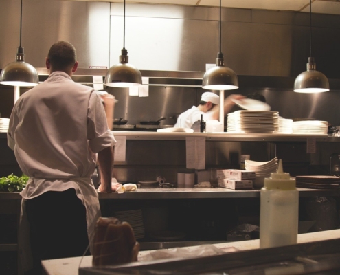 Chefs working at a restaurant