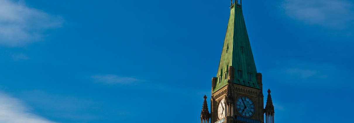 Peace Tower at Parliament in Ottawa where capital gains inclusion rate changes have yet to receive royal assent