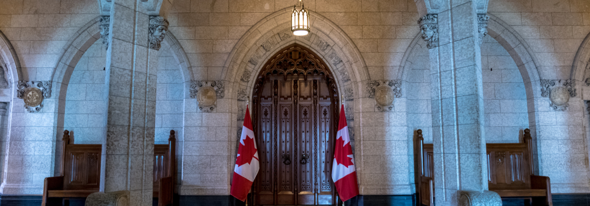 Interior of Parliament in Ottawa, where the capital gains inclusion rate change awaits royal assent