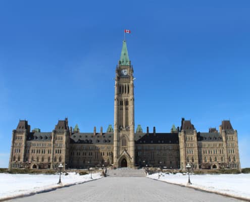 Parliament Hill where the Canada Revenue Agency recently announced a lower prescribed rate